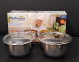 AM2951 Madhuram Prime Quality Little Handi Stainless Steel 2 Pcs Set