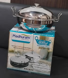 AM2955 Madhuram Prime Quality 18 Gauge Flat Bottom Kadai (18 G.F.B)