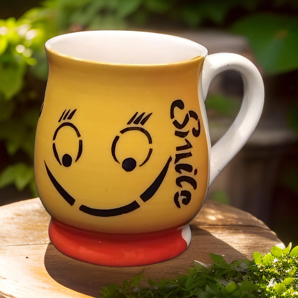 AM2990 Emoji Ceramic Milk Mug Printed Pack Of 1 Pcs