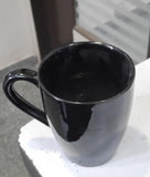 AM2986 Plain Milk Mug Glass & Ceramics Black Mug Set of 1 Pcs