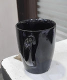 AM2986 Plain Milk Mug Glass & Ceramics Black Mug Set of 1 Pcs