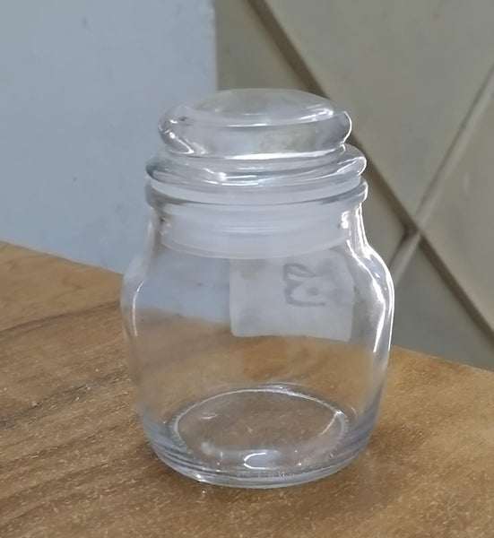 AM2993 Glass candy Jar with Lid Spice Storage Glass Jar, Kitchen Storage Jars, Airtight Lid with Rubberised Silicone Stopper 1 Pcs