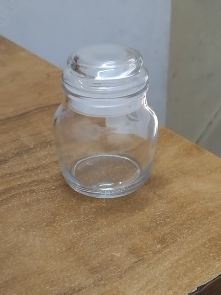 AM2993 Glass candy Jar with Lid Spice Storage Glass Jar, Kitchen Storage Jars, Airtight Lid with Rubberised Silicone Stopper 1 Pcs