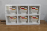 AM3050 Sera Tea Mug Ceramic Printed Cup Tea/Coffee Cup Sets of 6 Microwave and Dishwasher Safe Multicolour 6 Piece