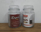 AM3069 Dry Nut Jar Glassware Food Storage Containers Airtight Glass Jar Set with Lid 2 Piece