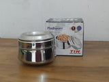 AM2996 Madhuram Prime Quality Jackpot Clear (1) Glass Lid Stainless Steel Tin Small Container 1 Piece