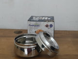 AM2996 Madhuram Prime Quality Jackpot Clear (1) Glass Lid Stainless Steel Tin Small Container 1 Piece