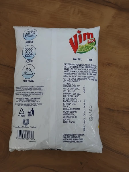 AM3127 Vim Detergent Powder 1 Kg Pro Multipurpose Powder