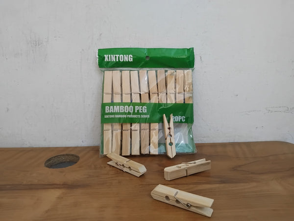 AM3130 Bamboo Cloth Pegs, 7.1x1.3cm Wooden Clips