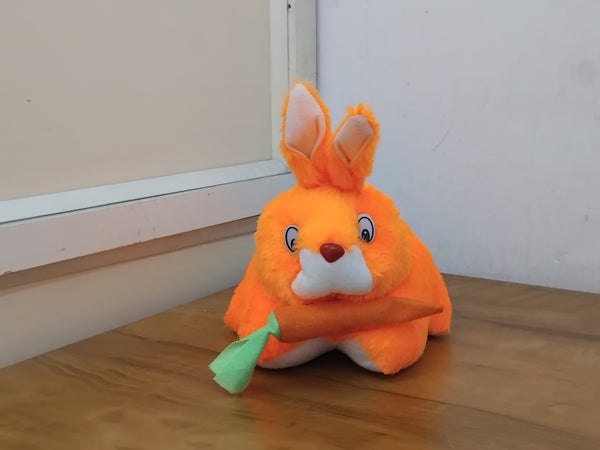 AM3136 Rabbit with Carrot 8inch Stuffed Soft Plush Toy Multicolour 125gm