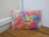 AM3139 Renbow Pillow 36x23cm Fur Pillow Cushion Cover Rectangle Pillowcase Renbow Colours 165gm