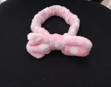 AM1236 Cosmetic Headband Soft Caroset Fleece Hairlace Headband, Bowknot Elastic Hair Band Hairlace Multicolour 1 Piece