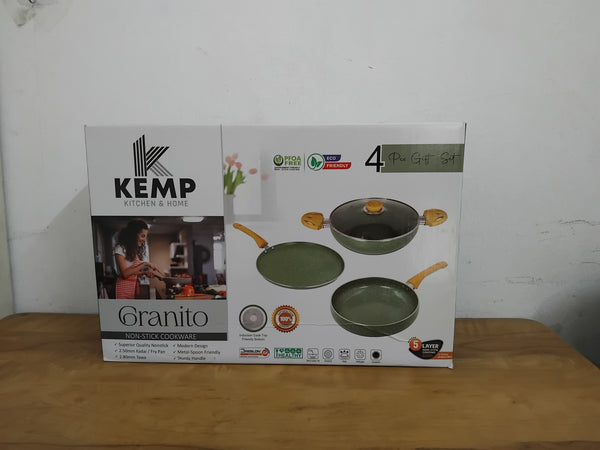 AM3332 Kemp Granito Non-Stick Cookware Aluminium 4 Pcs Set