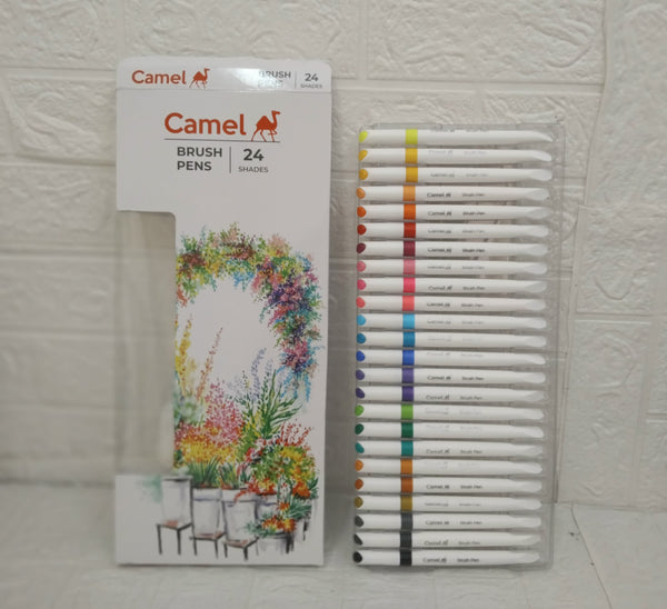 AM3385 Camel Brush Pens 24 Shades Multicolour Brush Pens Assorted