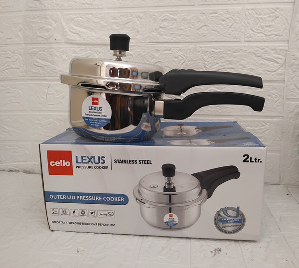 AM3394 Cello Stainless Steel Lexus Pressure Cooker 2 Ltr