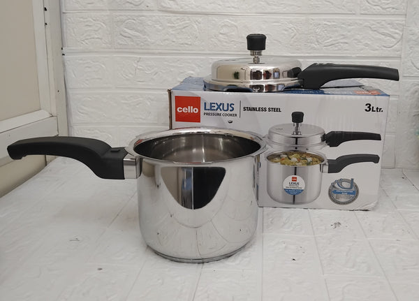 AM3395 Cello Stainless Steel Lexus Pressure Cooker 3 Ltr