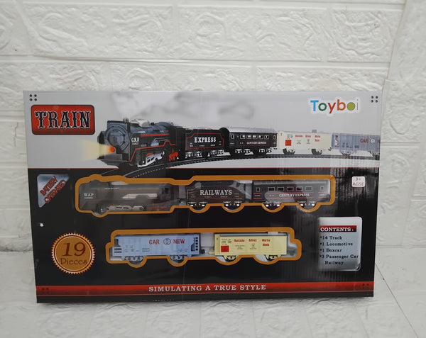 AM3457 Train Play Set 19026C & Battery Operated Train Set 19 Pcs