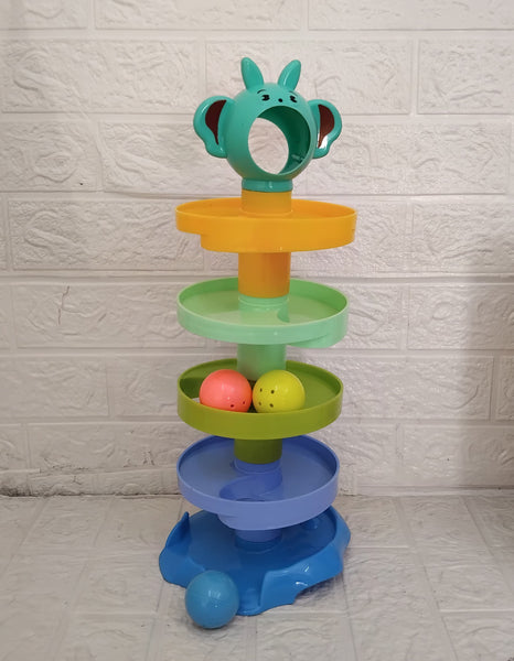 AM3184 Roll Ball 000247 Heavy Plastic 5 Layer Tower Run with 3 Rattle Balls