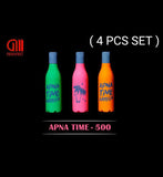 AM3817 plastic Apna time water Bottle 500ml (4pcs)