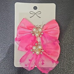 AM1196 Stylish Bow Hair Pins For Girls 2Pcs