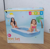 AM3971 Intex Wet Set Collection Rectangular Pool, Multi Color (1.66m x 1.00m x 25cm)