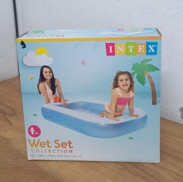 AM3971 Intex Wet Set Collection Rectangular Pool, Multi Color (1.66m x 1.00m x 25cm)
