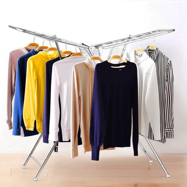 AM5612 NFDP Butterfly Single Stainless Steel Foldable Wing Style Cloth Dryer/Clothes Drying Stand
