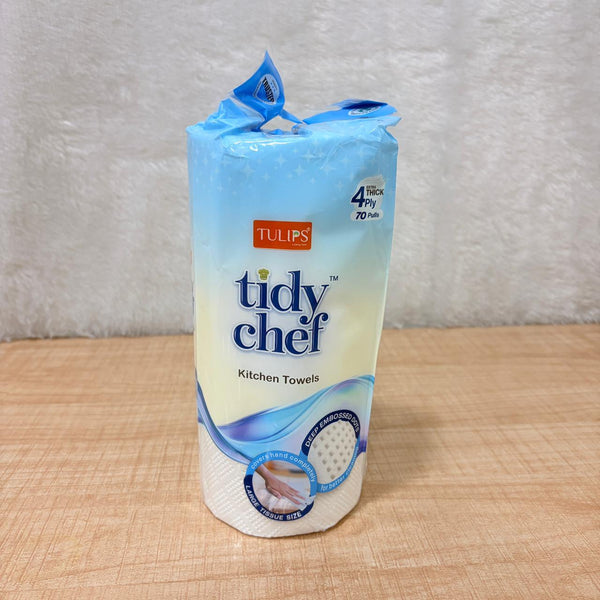 am6427 Tulip Tidy Chef Paper Kitchen Towels/Roll (70 Pulls, 4 ply)