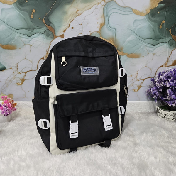 AM7174 SB95 3-Piece Korean Style Black & White College Bag Combo