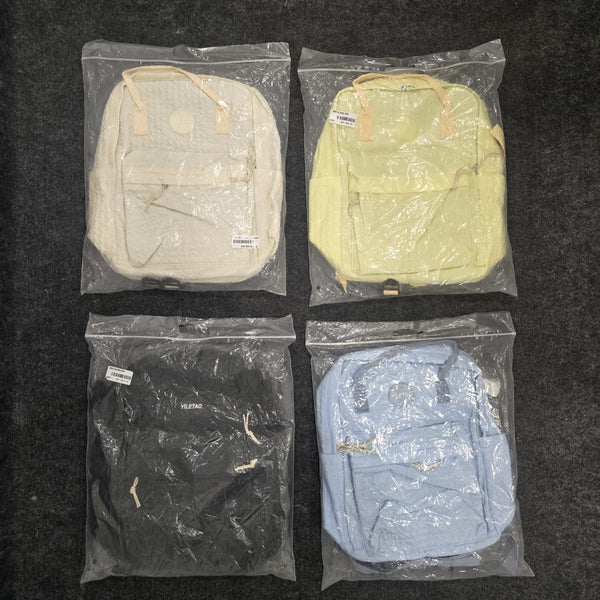 AM7178 SB83 Textured Pastel Blue School Backpack