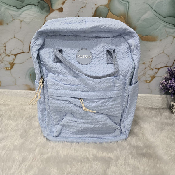 AM7178 SB83 Textured Pastel Blue School Backpack