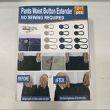 AM7222 Adjustable Pants Waist Button Extenders (12+1 Set)
