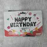 AM7252 13-Piece Black Foil "HAPPY BIRTHDAY" Letter Balloon