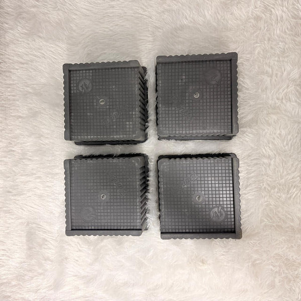 AM7269 Zamkar Heavy Duty Multi-Purpose Square Plastic Stands for Furniture & Appliances (Set of 4)