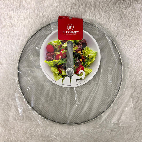 AM7340 Elephant Stainless Steel Net Cover / Jali for Food (31 cm, Size 12)