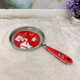 AM7341 Elephant Stainless Steel Papad Fryer & Roaster Jali with Red Handle (20 cm)