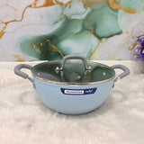 AM7387 Tramontina Velo 24 cm Forged Deep Kadai with Glass Lid - [Sea]