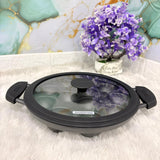 AM7403 Tramontina TITANEX Pre-Seasoned Cast Iron Paniyarakkal with Lid, 26 cm
