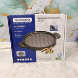 AM7405 Tramontina TITANEX Pre-Seasoned 2in1 Cast Iron Reversible Grill & Griddle - 30 cm