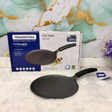 AM7402 Tramontina TITANEX Pre-Seasoned Cast Iron Dosa Tawa - 24 cm