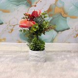 AM7447 Artificial Orchid Potted Plant with Heart-Cutout Gift Box