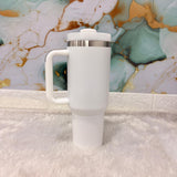 AM7455 Insulated Stainless Steel Travel Tumbler with Handle and Splash-Resistant Lid