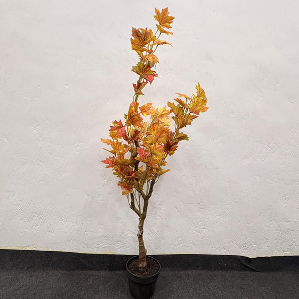 AM7465 BIG Artificial Autumn Maple Leaf Potted Tree Warm Tones