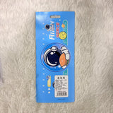 AM7473 Kids Pencil Case with Astronaut Theme, Blue Space Design, Zipper Pouch with Charm