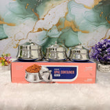 AM7480 Madhuram Signature Opal Stainless Steel Multipurpose Container Set of 3