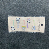 AM7515 Decorative Metal Paper Clips - Assorted Cartoon Animal and Shape Bookmarks for Stationery and Crafting 5PCS