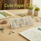 AM7515 Decorative Metal Paper Clips - Assorted Cartoon Animal and Shape Bookmarks for Stationery and Crafting 5PCS