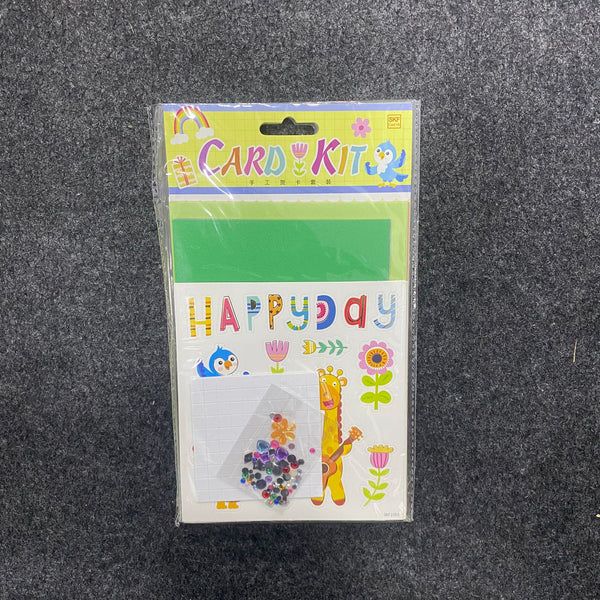AM7518 Artistic Greeting Card DIY Activity Pack - Fun Stickers & Rhinestone Embellishment Kit for Kids Crafts