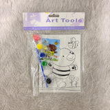 AM7535 Kids' DIY Canvas Painting Kit – Bee & Bear Theme