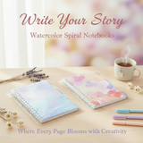 am7540 A5 WATERCOLOR SPIRAL NOTEBOOK WITH DIVIDERS (1-Pcs)